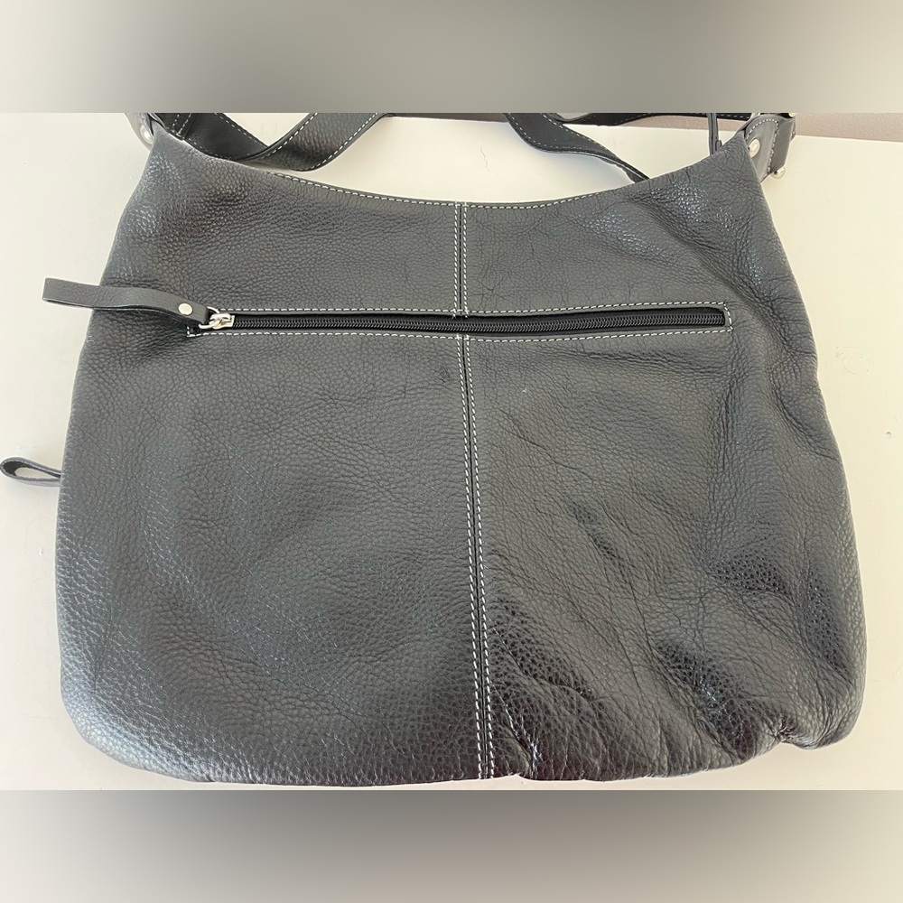 NWOT Danier Black Leather Crossbody Bag for Men Travel Bag Satchel - Picture 9 of 12